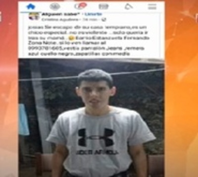 Familiares buscan desesperadamente a joven desaparecido - Paraguay.com