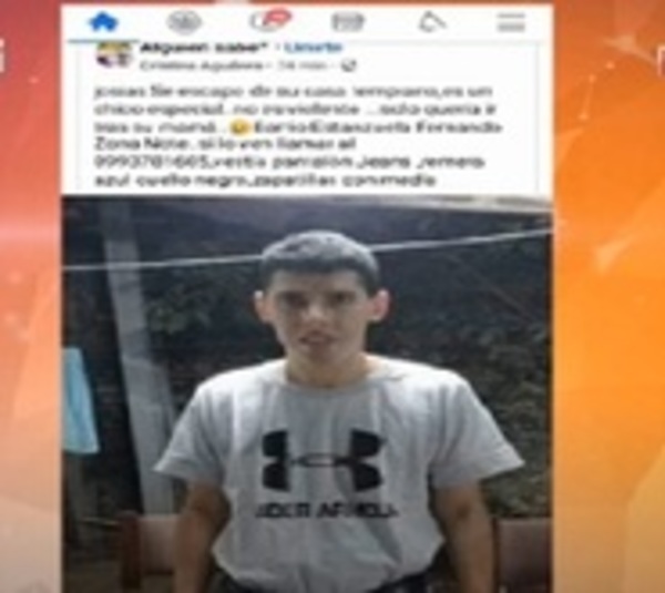 Familiares buscan desesperadamente a joven desaparecido - Paraguay.com