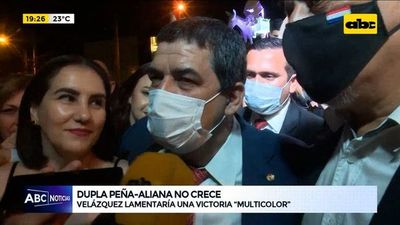 Dupla Peña - Alliana no crece, Velázquez lamentará una victoria multicolor - ABC Noticias - ABC Color