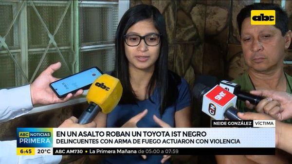 En un asalto roban un Toyota IST negro - ABC Noticias Primera - ABC Color