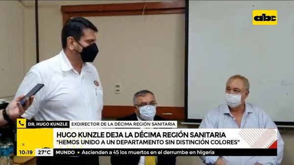 Cambian a Hugo Kunzle de la Décima Región Sanitaria - ABC Noticias Primera - ABC Color