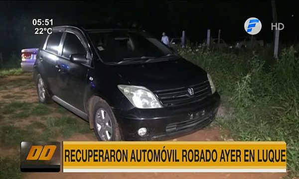 Recuperaron automóvil robado a joven en Luque | Telefuturo