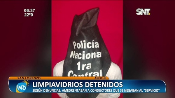 Limpiavidrios detenidos por constantes amenazas a conductores - SNT