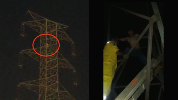Crónica / [VIDEO] Le rechazó su suegra y se quiso tirar de una torre de 50 metros
