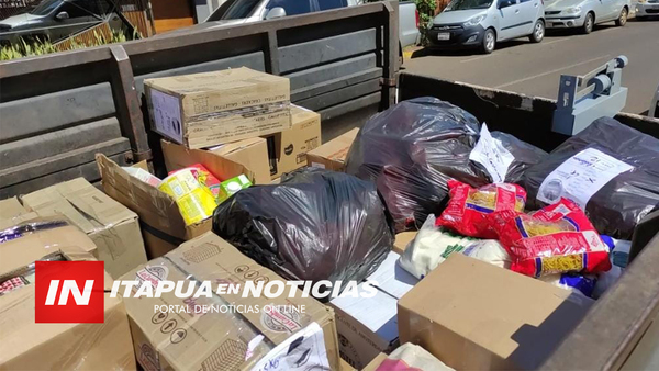 DISTRIBUYEN MÁS DE 2.000 KILOS DE ALIMENTOS REUNIDOS EN LA COLECTA NACIONAL EN ENCARNACIÓN. - Itapúa Noticias