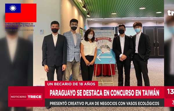 Becario paraguayo sobresale en concurso en Taiwán