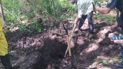 Hallan cuerpo enterrado en reserva de Pedro Juan Caballero