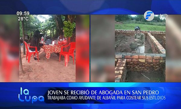 Joven se recibe de abogada trabajando como ayudante de albañil | Telefuturo