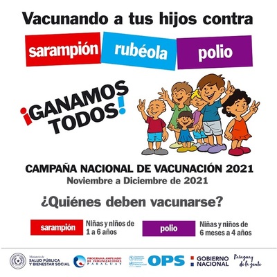 Paraguay lanza campaña para intensificar lucha contra el sarampión, la polio y rubéola - .::Agencia IP::.
