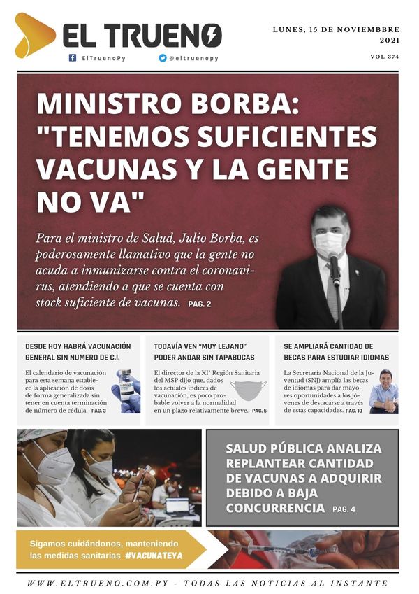E-paper 15 de noviembre 2021 - El Trueno
