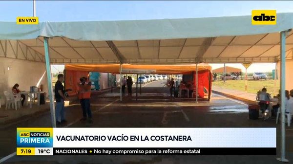Vacunatorio vacío en la Costanera de Asunción - ABC Noticias - ABC Color