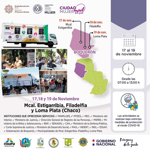 Ciudad Mujer llegará al Departamento de Boquerón