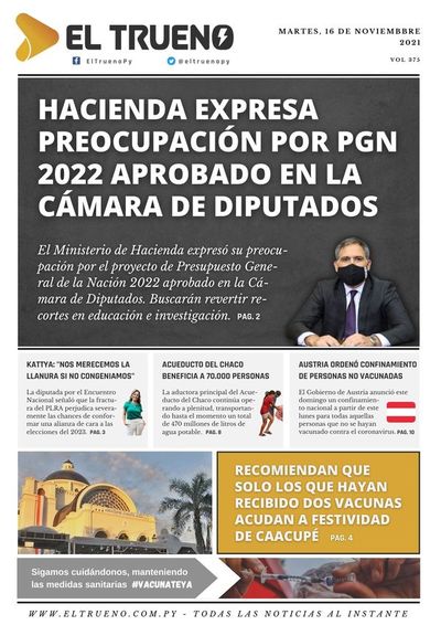 E-paper 16 de noviembre 2021 - El Trueno