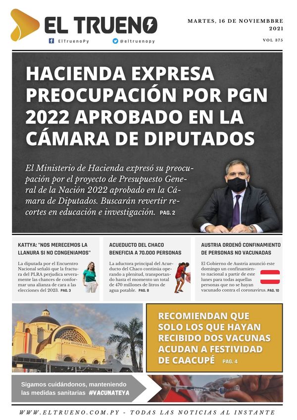 E-paper 16 de noviembre 2021 - El Trueno