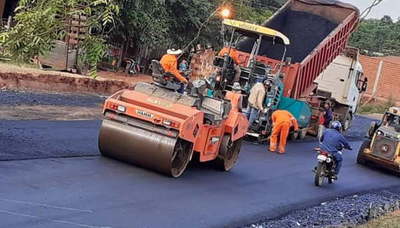 Concluye colocación de asfalto en el tramo 3 de Mayo - San Francisco - Noticiero Paraguay