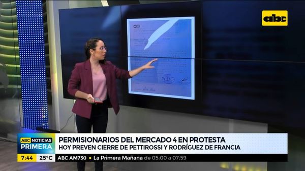 Permisionarios del mercado 4 protestarán hoy y cerrarán Pettirossi y Rodríguez de Francia - ABC Noticias - ABC Color