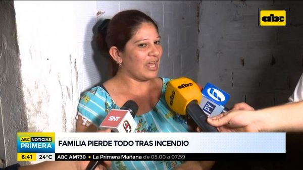 Familia perdió todo tras incendio y pide ayuda a la ciudadanía - ABC Noticias - ABC Color