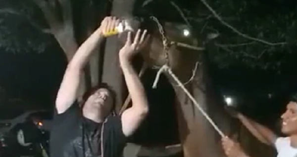 Denuncian que policía obligó a tomar cerveza a un caballo - Noticiero Paraguay