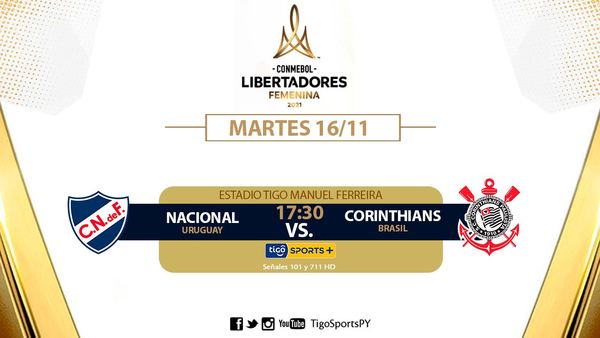 Nacional vs. Cortinthians atrae miradas en Copa Libertadores Femenina
