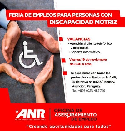 Preparan feria de empleos exclusivamente para personas con discapacidad motriz - ADN Digital