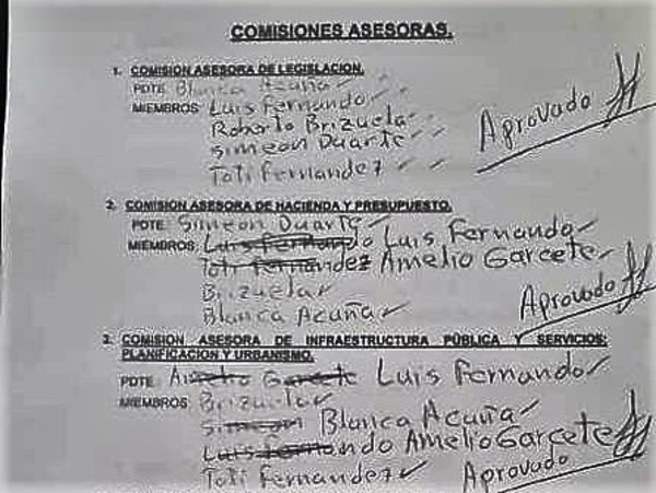 En la Junta Municipal de Franco está “APROVADO” todo