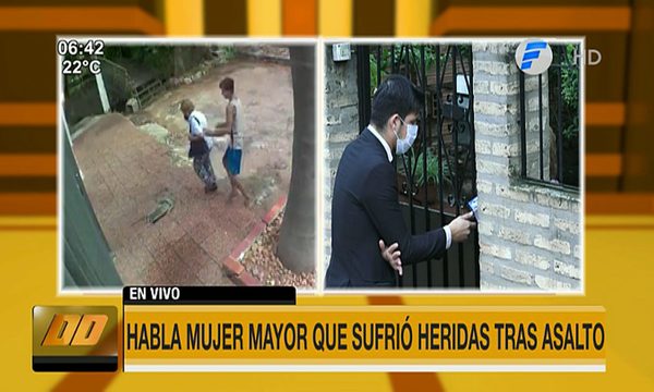 Anciana que sufrió asalto: ''Tuve suerte que no llevé la cabeza por el cantero'' | Telefuturo