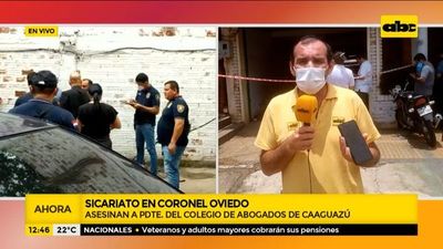 Asesinan a presidente del Colegio de Abogados de Caaguazú - ABC Noticias - ABC Color