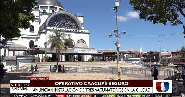 Operativo Caacupé: Salud instalará tres vacunatorios anticovid