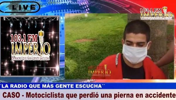 Mujer niega que no se haya puesto a disposición de joven que perdió una pierna tras accidente