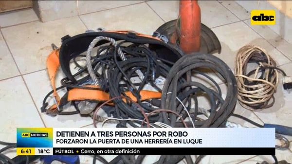 Tres detenidos tras robar una herrería en Luque - ABC Noticias - ABC Color