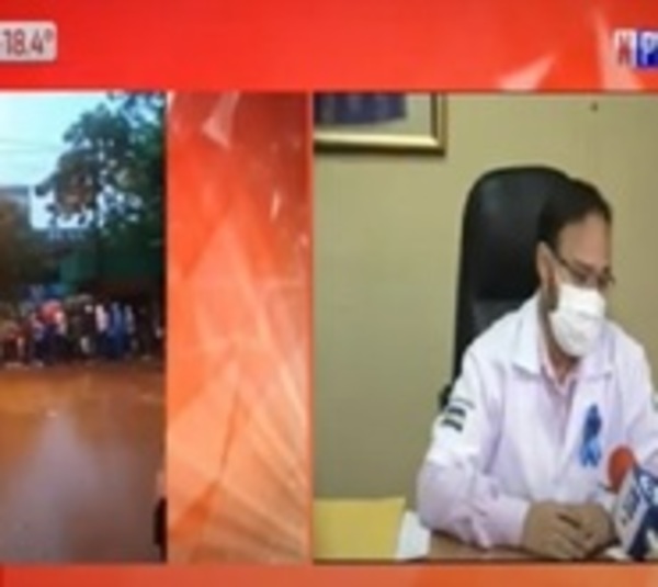 Aglomeración de personas en el Hospital de Luque bajo intensa lluvia - Paraguay.com