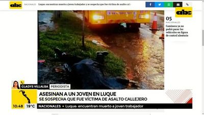 Asesinan a un joven en Luque y se sospecha que fue víctima de asalto callejero - A la gran 730 - ABC Color