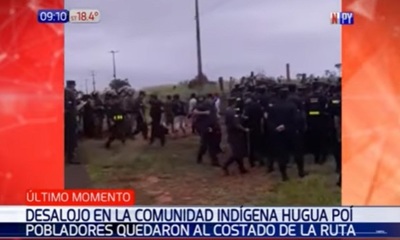 Desalojan a comunidad indígena en Caaguazú