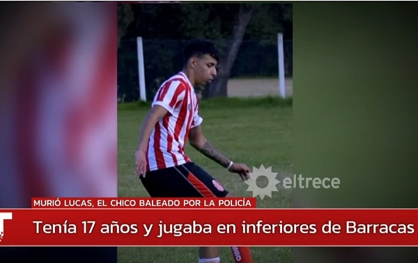 Muere joven futbolista víctima de "gatillo fácil"