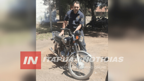 POLICÍAS LOGRAN RECUPERAR MOTOCICLETA HURTADA. - Itapúa Noticias