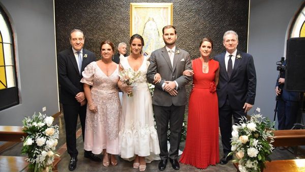 Rosario y Stefano se unieron en matrimonio