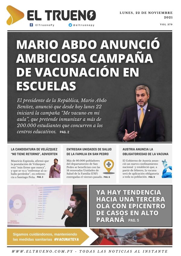 E-paper 22 de noviembre 2021 - El Trueno