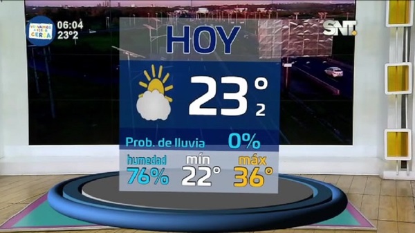 Pronóstico: Agradable a caluroso sin probabilidades de lluvia - SNT