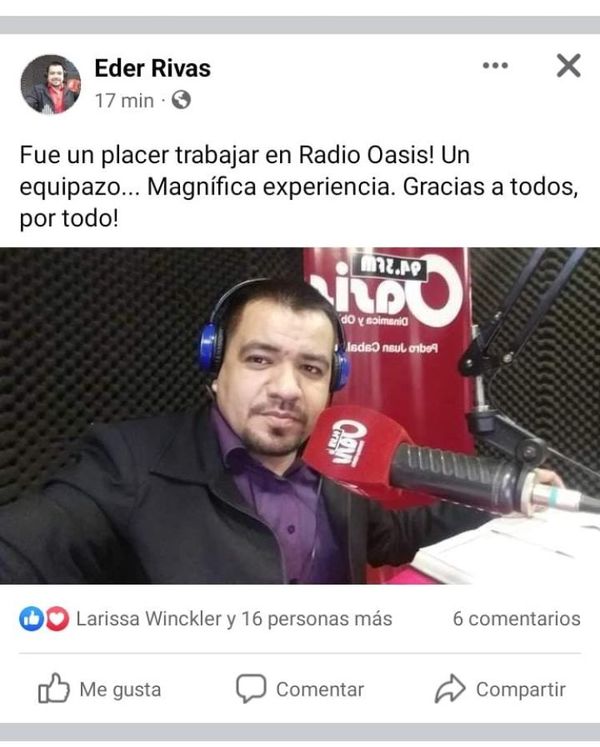 Polémico locutor antiacevedista cambia de nuevo de radio en Pedro Juan Caballero