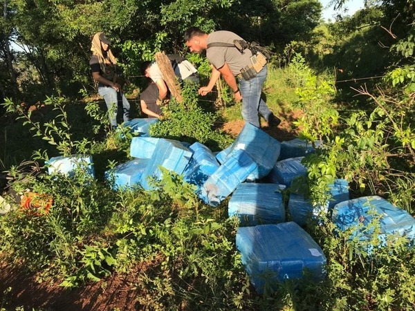 Senad confisca mas de 600 kilos de droga en zona rural de Itapúa
