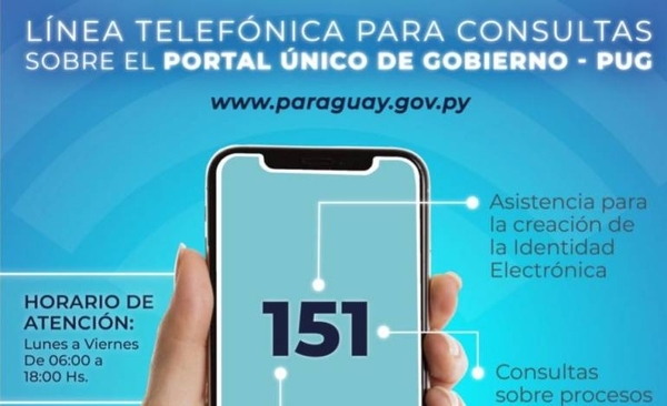 Diario HOY | Habilitan línea 151 para responder consultas sobre el Portal Único de Gobierno