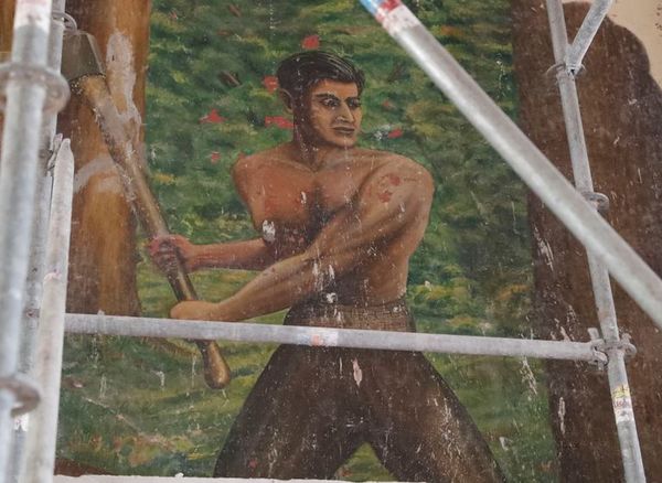 Descubren murales de los años 50 en edificio del Puerto de Asunción - Nacionales - ABC Color