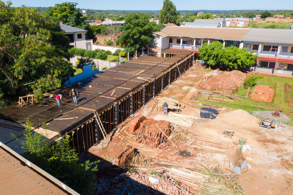 En marcha obras de construcción de aulas en la Esc. Santa Rosa de Arroyo Porá