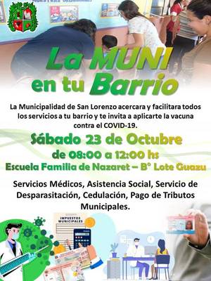 Mañana arranca "La MUNI en tu Barrio" - San Lorenzo Hoy