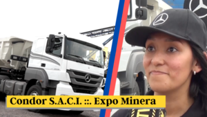 Condor expuso camiones FUSO y Mercedes-Benz en la primera edición de la Expo Minera