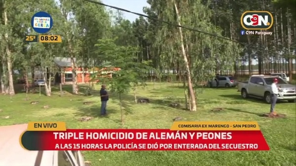 Investigan triple homicidio de Alemán y peones secuestrados en San Pedro - C9N
