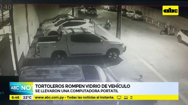 Captan momento en que tortolean una camioneta - ABC Noticias Primera - ABC Color