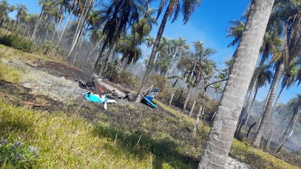 Accidente aéreo con suerte en la ciudad de Piribebuy