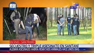 Policía realiza rastrillaje tras secuestro y triple asesinato 
