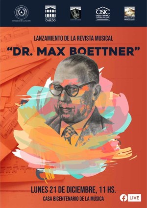 Sinfónica del Congreso presentará la revista de musicología Dr. Juan Max Boettner